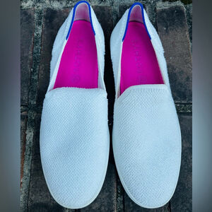 VGUC Rothy's Bright White Terry Sneaker Size 10 Retired style Washable